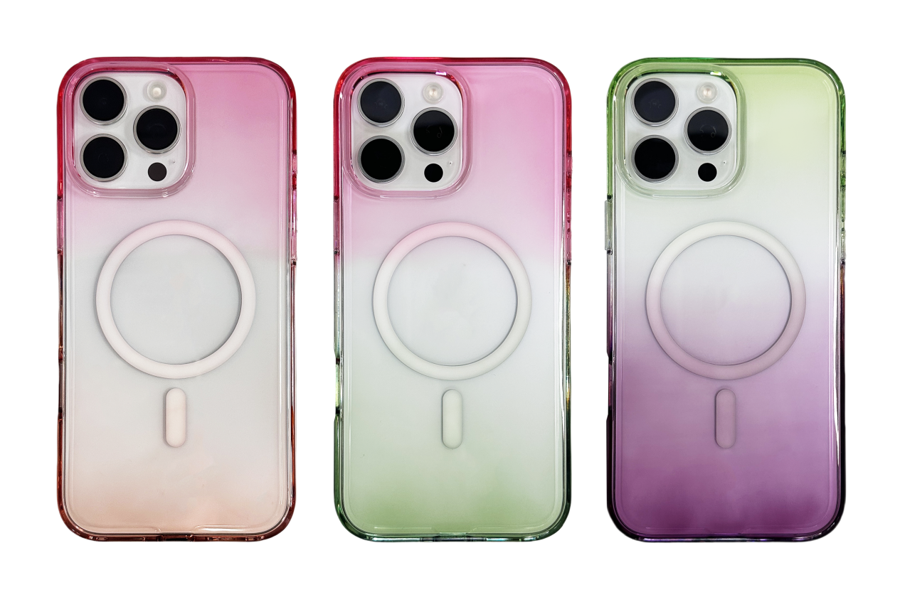 Full PC two-color gradient magnetic phone case